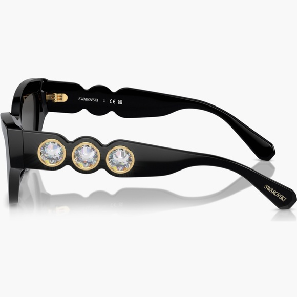 SWAROVSKI SK6021 Crystal Embellished Black Cat Eye Sunglasses main image 9